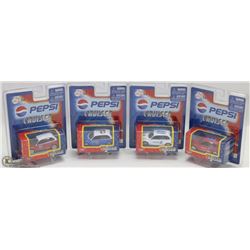 LOT OF 4 UNOPEND PEPSI CRUISER DIE CAST CARS 1:24
