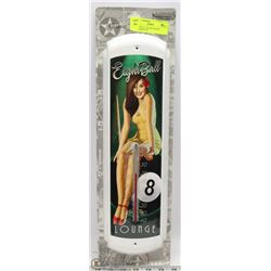 EIGHT BALL LOUNGE METAL THERMOMETER
