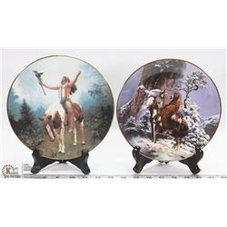 SET OF 2 NUMBERED MYSTIC WARRIORS  PLATES
