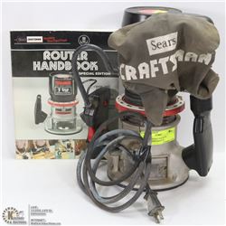 CRAFTSMAN ROUTER WITH DUSTBAG AND MANUAL