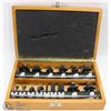 Image 1 : MASTERCRAFT COMPLETE ROUTER BIT SET IN WOOD CASE