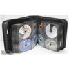 Image 1 : BLACK LEATHER CD CASE WITH OVER 145 DVD