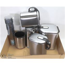 BOX W/STAINLESS STEEL ITEMS INCL. SIMPLE