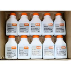 BOX W/10 NEW STIHL PREMIUM TWO-STROKE