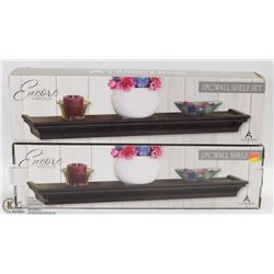 2 NEW 18' WALL SHELVES IN BOXES