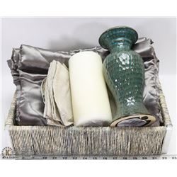 LOT OF SHOWHOME DECOR ITEMS - INCLUDES TABLE