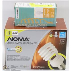 CASE OF 6 NOMA ULTRA MINI SPIRAL BULBS  AND 1