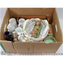 ESTATE BOX OF ASSORTED ORNAMENTS