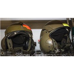 PAIR OF PILOT HELMETS