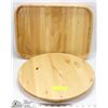 Image 1 : HEAVY WOOD TRAY & LAZY SUSAN SPINNING BOARD.