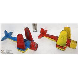 LOT OF 2 VINTAGE HUBLEY WWII FIGHTER PLANE MODELS