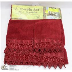 3 PC TOWEL SET / BATH ENSEMBLE
