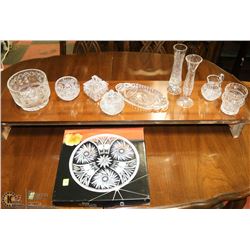 ESTATE LOT OF CRYSTAL ORNAMENTS