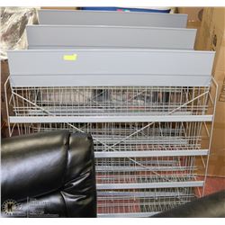 LOT OF  3 DISPLAY RACKS 4' HIGH, 4' LONG,5" DEEP