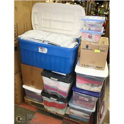 LARGE LOT OF SEWING FABRICS INCL POLAR FLEECE,
