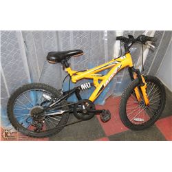 HUFFY BIKE 20" WHEELS, 6 SPEEDS