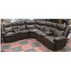 Image 1 : NEW BROWN LEATHERETTE PLUSH CONSOLE RECLINING