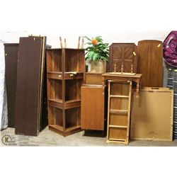 LARGE LOT OF COFFEE TABLES, DRESSERS,CABINETS AND