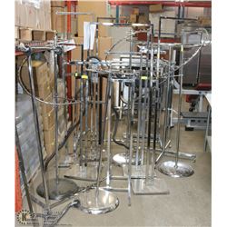 LARGE LOT OF ASSORTED CLOTHING RACKS