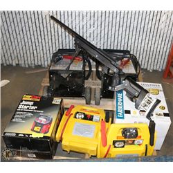PALLET OF JUMP STARTERS AND MORE. AS IS