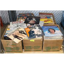 PALLET WITH 5 BOXES OF ASSORTED RECORDS