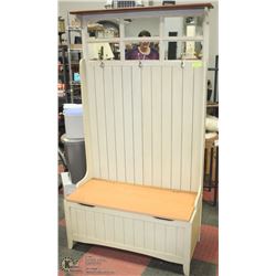 ENTRYWAY COAT RACK WITH STORAGE BENCH