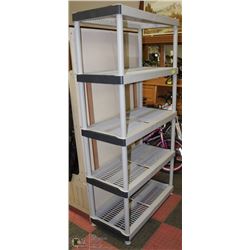 5-TIER PLASTIC SHELF - (36"L X 18"W) -