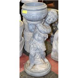 BOY GARDEN STATUE BIRDBATH