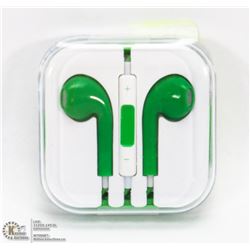 ON CHOICE: NEW GREEN  APPLE STYLE EARBUDS