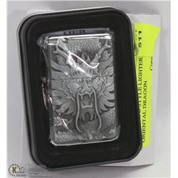NEW ZIPPO STYLE LIGHTER W/ AN ORIENTAL DRAGON