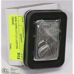 NEW ZIPPO STYLE LIGHTER W/ GOLF THEME