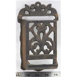 VINTAGE CAST IRON MATCH HOLDER