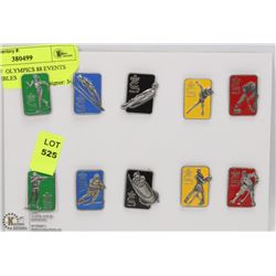 10 PINS OF  OLYMPICS 88 EVENTS COLLECTIBLES