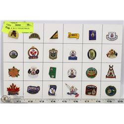 24 PINS OF  R.C.L  COLLECTIBLES