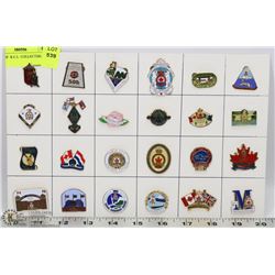 24 PINS OF  R.C.L  COLLECTIBLES