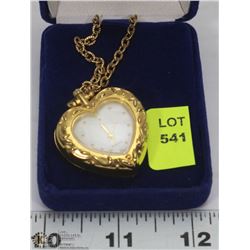 HEART SHAPED NECKLACE WATCH
