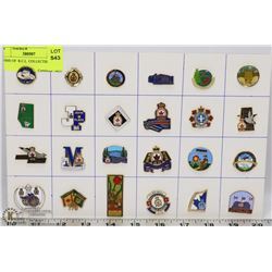 24 PINS OF  R.C.L  COLLECTIBLES