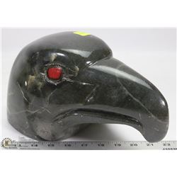 LARGE SOAPSTONE EAGLE SCULPTURE SIGNED BY ARTIST