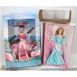 2 COLLECTOR BARBIES INCL THE FLAMINGO AND