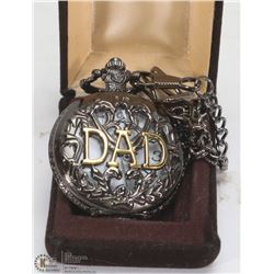 BRONZE RELIEF DAD -FATHER DAY - POCKET WATCH