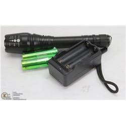 TACTICAL LED FLASHLIGHT WITH LITHIUM ION BATTERY