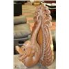 Image 1 : WOODEN DRAGON HEAD DECORATIVE WALL HANGING