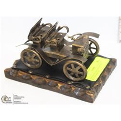 HAND MADE VINTAGE METAL AUTOMOBILE ON