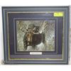 Image 1 : FRAMED "BULL MOOSE CHALLENGE" PICTURE BY ROBERT