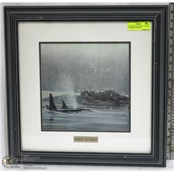 FRAMED "KILLER WHALE" PICTURE BY ROBERT BATEMAN