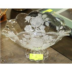 ROSE ART GLASS BOWL