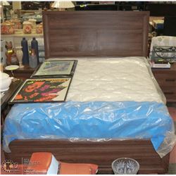 NEW QUEEN SIZE WOOD TONE BEDFRAME WITH 2 NIGHT