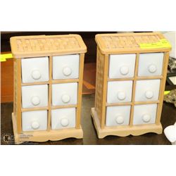 2 KITCHEN SPICE CABINETS