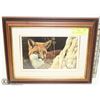 Image 1 : FRAMED "CURIOUS GLANCE-RED FOX" PICTURE BY ROBERT
