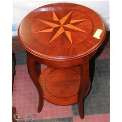 8" DIAMETER 2 TIER END TABLE 25" HIGH